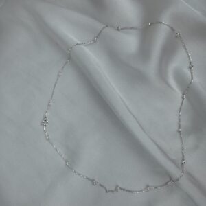 Parlak Taşlı Gümüş Kolye