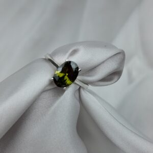 Çağla Yeşili Paraiba Taşlı Yüzük