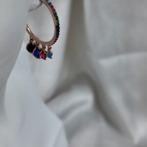 Gümüş  Gökkuşağı  Küpe