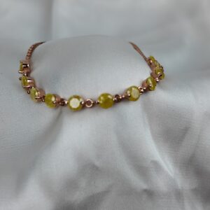 Sitrin Döşemeli Gümüş Bileklik