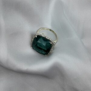 Zümrüt Yeşili Doğal Taşlı Yüzük